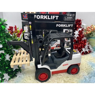 🌈ของเล่นเด็กรถของเล่น Forklift รถโฟล์คลิฟท์ใหญ่  รถโฟล์คลิฟท์เด็กเล่น โฟล์คลิฟท์ขาว~แดง รถเด็กเล่น no.666-61P