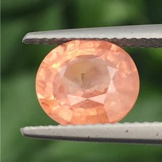 พลอย ซองเจีย ส้มอมชมพู (Pinkish Orange Sapphire) 3.47 กะรัต (Cts.) พลอยแท้ อัญมณีมงคลประจําวันเกิด เครื่องประดับพลอย