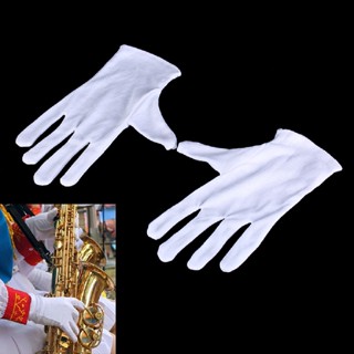 inthespreba1^^ 1/5/10Pair White Performance Gloves for Marching Bands Instrumental Performance *new