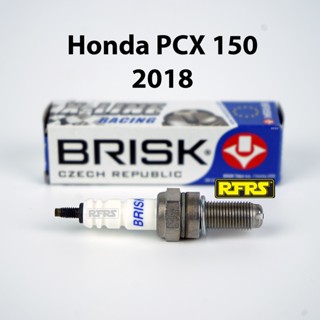 หัวเทียน BRISK X-Line 4 เขี้ยว แกนเงิน Honda PCX 150 2018 Spark Plug (8X21ROA) รองรับทุกน้ำมัน Made in EU