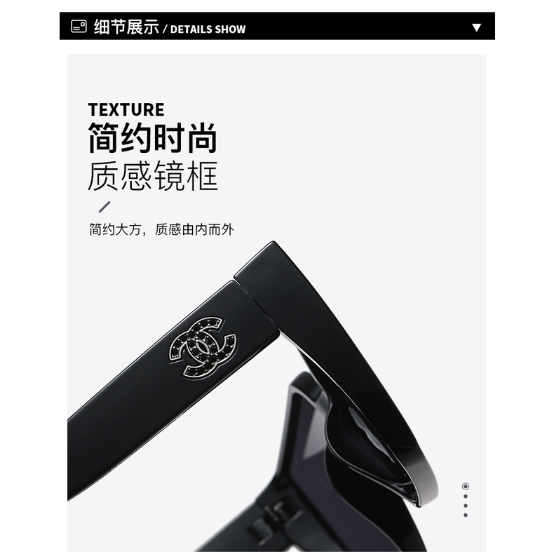 ใหม่ แว่นตากันแดด กรอบขนาดใหญ่ ลําลอง ป้องกันแสงสะท้อน สไตล์เรโทร แฟชั่นสําหรับผู้หญิง - รูปที่ 4