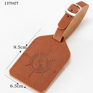 ZTD Fashion PU Leather Luggage Tag Suitcase Luggage Label Baggage Boarding Bag Tag Name ID Address Holder Portable Label Travel Accessories 13TH