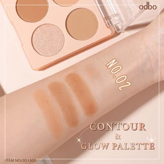 ODBO CONTOUR & GLOW PALETTE OD1303 พาเลทคอนทัวร์+ไฮไลท์