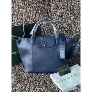 Longchamp LE PLIAGE CUIR TOP HANDLE BAG S - navy