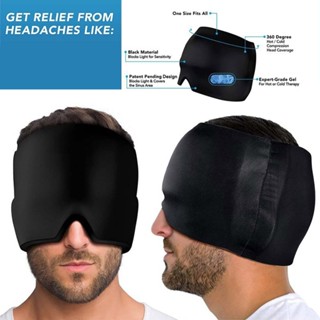 Cold Compress Headgear Ice Compress Cap For Headache Relief And Comfort Ice bag Eye Mask Ice Pack Ice Compress Cap For Physical Therapy Soothing Retractable Gel Headgear