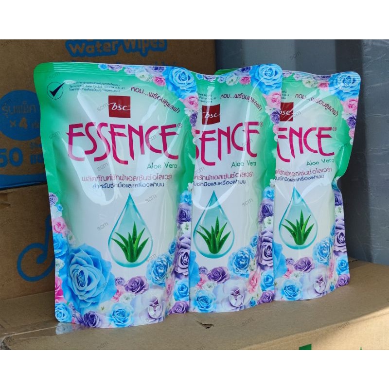 ซักผ้าเอสเซ้นซ์ อโลเวร่า700Ml.Xแพ็ค3ถุง สำหรับซักเครื่องฝาบนและซักมือ หอม อโลเวร่าช่วยให้ผ้าสะอาดพร้อมดูแลเส้นใยผ้า