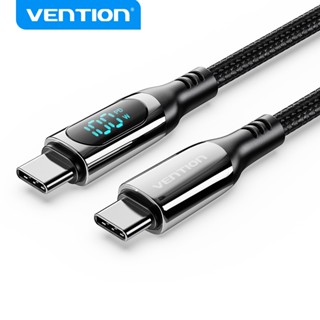 Vention 100W USB C สายชาร์จเร็ว Type C เป็น USB C สายเคเบิล 5A QC 4.0 สายเคเบิลข้อมูล