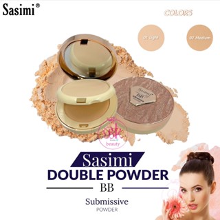 Sasimi  Double Powder แป้งพัฟ แป้งตลับ 2 ชั้น ซาซิมิ ออเรนจ์ ดับเบิ้ล พาวเดอร์ ผลิตภัณฑ์ตกแต่งผิวหน้า