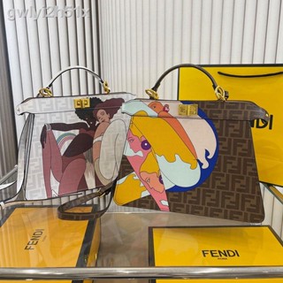 ✇►⊕【ภาพจริง】กระเป๋าโท้ท FENDI Doodle แฟชั่นและอเนกประสงค์ กระเป๋าถือ/สะพายความจุขนาดใหญ่ (พร้อมเคส)