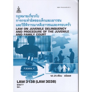 LAW3138 (LAW3038) 64077 กฎหมายเกี่ยวกับการกระทำผิดของเด็กและเยาวชนและพิจารณาคดีเยาวชนและครอบครัว