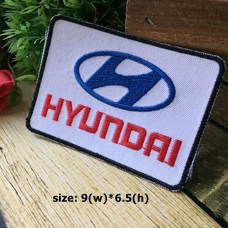 Hyundai ตัวรีดติดเสื้อ อาร์มรีด อาร์มปัก ตกแต่งเสื้อผ้า หมวก กระเป๋า แจ๊คเก็ตยีนส์ Racing Embroidered Iron on Patch