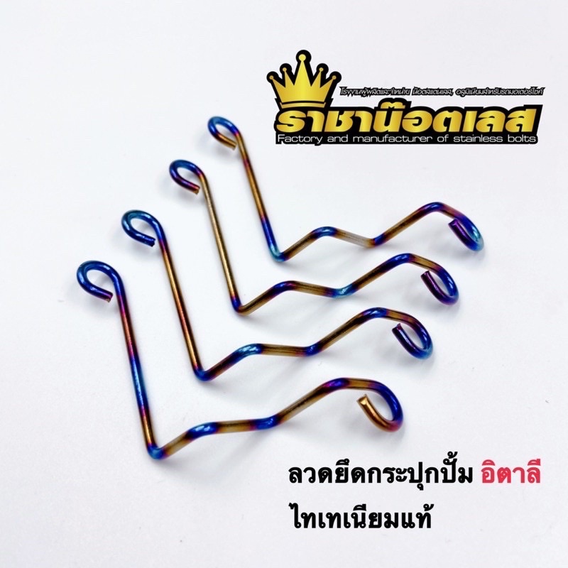 ลวด(ไทเทเเท้) ยึดกระปุกปั้มลอย ปั้มรอซซี่,ฐานดำ,อิตาลี และน๊อตยึด