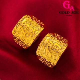 Ga พร้อมส่ง แหวนแฟชั่น 24K ปรับได้ สไตล์วินเทจ สําหรับผู้ชาย