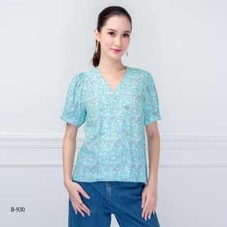 AMILA Blouse AM-B930 Cotton วอยล์ แขนสั้น IGPU22-7