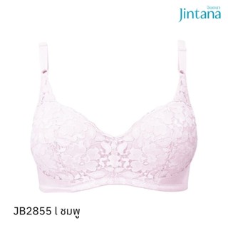 Jintana เสื้อชั้นใน (เสริมโครง) รุ่น Basic Bra รหัส JB2855 สีชมพู