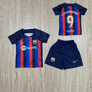 ชุดบอลเด็ก ทีม Barcelona ซื้อครั้งเดียวได้ทั้งชุด (เสื้อ+กางเกง) ตัวเดียวในราคาส่ง สินค้าเกรดA