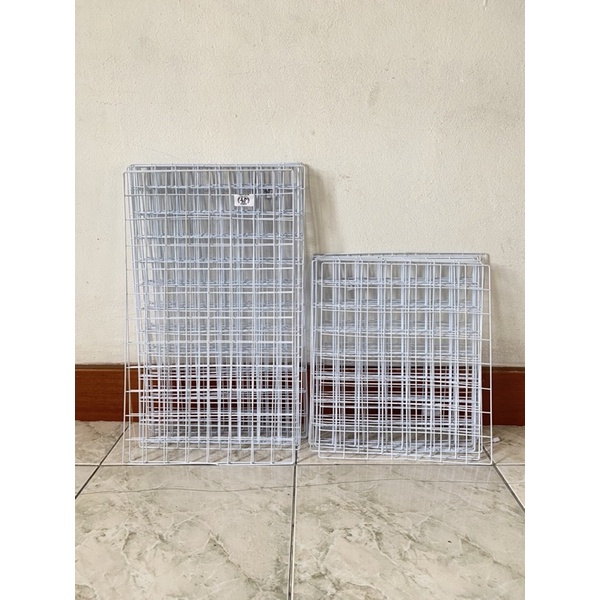 ตะแกรงเคลือบพลาสติก แขวนของ ทำกรงสัตว์เลี้ยง ตะแกรงอเนกประสงค์   สีขาว-ดำ 35*40/35*60 ซม. กว้างxยาว ราคาต่อ 1 อัน
