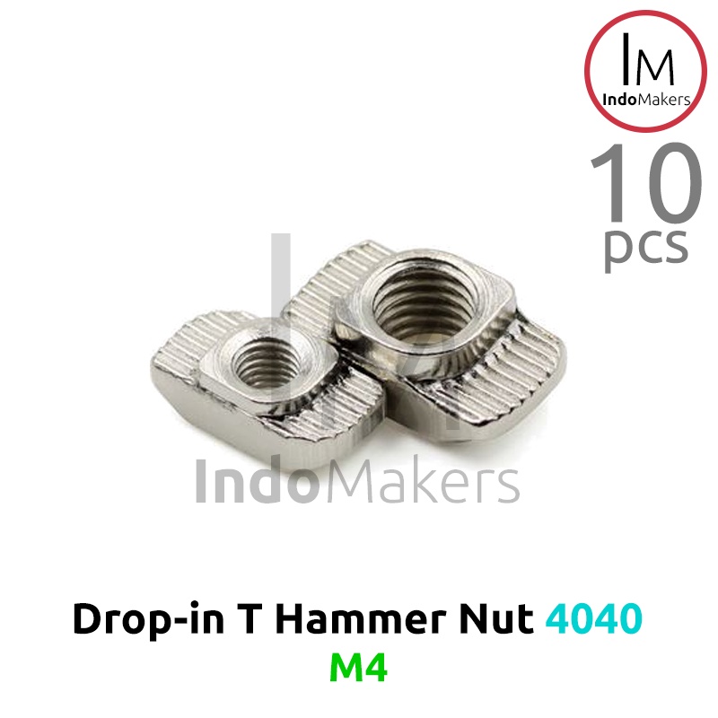 T Hammer Nut M4 Drop-In Aluminium Profile 4040