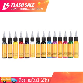 14pcs Professional Tattoo Tattoo Ink Longlasting Makeup Pigment สำหรับร่างกายศิลปะสำหรับร่างกาย