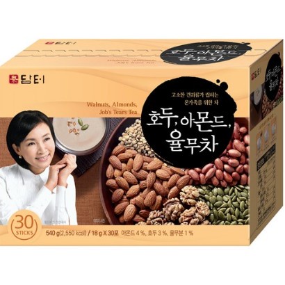 [Damtuh] Walnut Almond Adlay Tea ชาวอลนัทอัลมอนด์ เกาหลี (30 แท่ง, 50 แท่ง, 150 แท่ง)