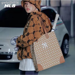 ⊙◑New arrival 100% MLB monogram shopping bag NY messenger bag square bag