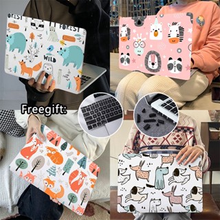 เคสคีย์บอร์ด ลายสัตว์ พร้อมปลั๊กกันฝุ่น หลากสี สําหรับ macbook Air 13 นิ้ว M1 M2 Chip A2337 A2681 Pro13 14 นิ้ว M1 A2442 A2338 A2251 Pro 15 16 Touch Bar A2 2021