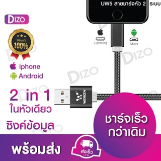 Dizo.IT-U(LASER) สายชาร์จหัว 2 ระบบ Wealth Laser