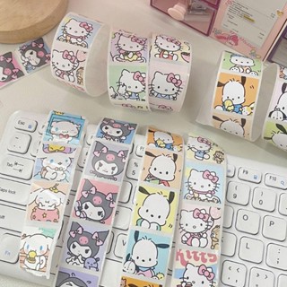 SANRIO สติกเกอร์ฟิล์มซีล ลายการ์ตูนอนิเมะปีศาจน้อยน่ารัก แบบสร้างสรรค์ สําหรับตกแต่งสมุดบัญชี