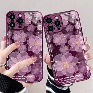 เคสป้องกันโทรศัพท์มือถือ ลายดอกซากุระ สีม่วง สําหรับ Vivo V23 5G v23pro V21 5G V20PRO V25PRO X50 X50PRO X60 X70 X70PRO X80 X80PRO