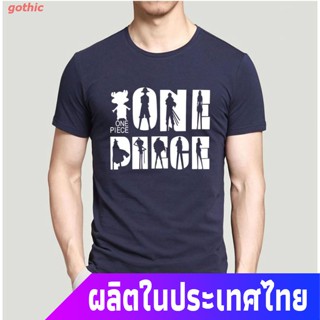 gothic เสื้อยืดลำลอง เสื้อยืด สไตล์ฮิปฮอป ลายการ์ตูน One Piece สีน้ำเงินคราม One Piece_21