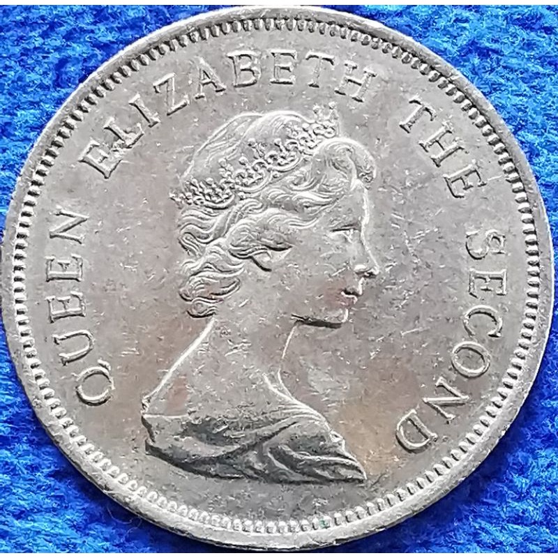 เหรียญ​ฮ่องกง​ Hong​ Kong, (ยุค​อาณานิคม​อังกฤษ), 1 Dollar, #​2565L, ใช้แล้ว