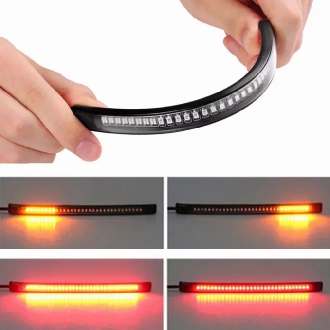 พร้อมส่ง แถบไฟเลี้ยว Led 48Smd Ip68 กันน้ํา สําหรับรถยนต์ รถจักรยานยนต์