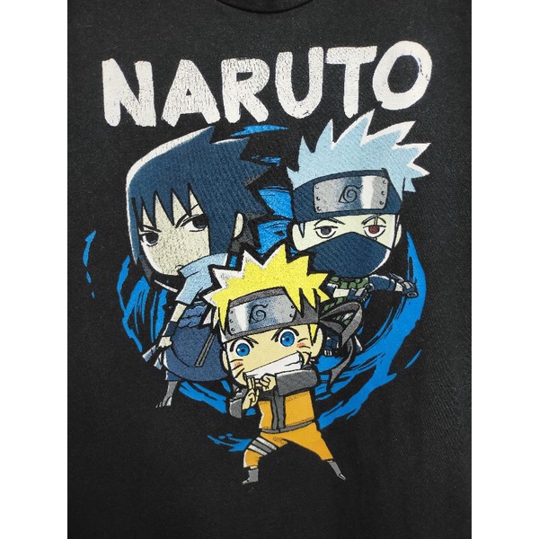 เสื้อยืด มือสอง ลายการ์ตูน อนิเมะ Naruto อก 42 ยาว 28