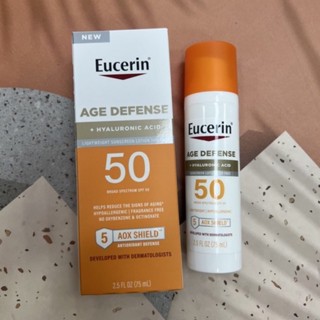 ของแท้💯%👉(75ml)กันแดด Eucerin Sun Age Defense SPF 50 Face Sunscreen Lotion with hyaluronic acid(ราคา/ชิ้น)inbox