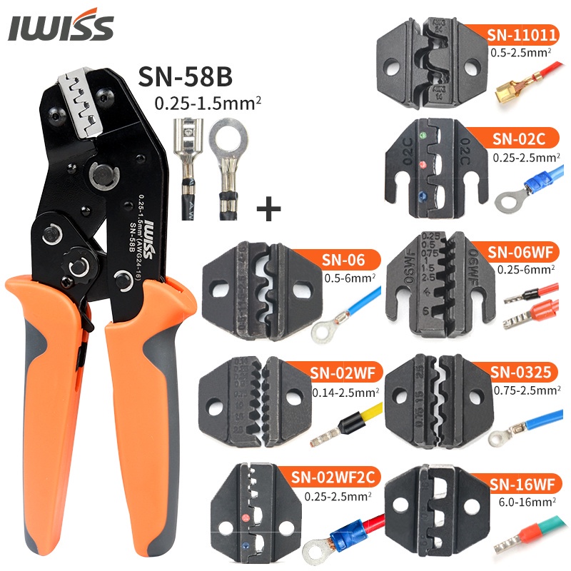 ✤Dupont Terminal Crimping คีมชุดเปลี่ยน Crimping ชุดเครื่องมือ SN-58B XH2.5 JST2.5 ฉนวนไฟฟ้าคีมเครื่องมือขั้นต่ํา