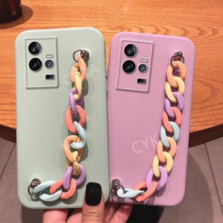 ใหม่ เคสโทรศัพท์มือถือ ซิลิโคนนิ่ม TPU พร้อมขาตั้ง สีรุ้ง สําหรับ VIVO iQOO 11 5G Casing VIVOiQOO11 5G 2022