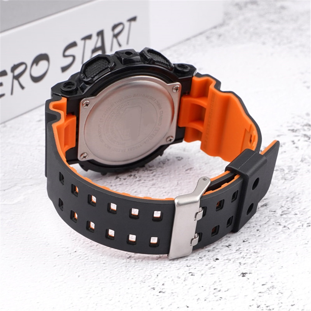 สายนาฬิกาข้อมือซิลิโคนเรซิ่น 16 มม. สองสี สําหรับ Casio G-Shock GA-100 110 120 140 150 300 400 700 GD-100 110 120 G-8900 GLS-100 GAC-100