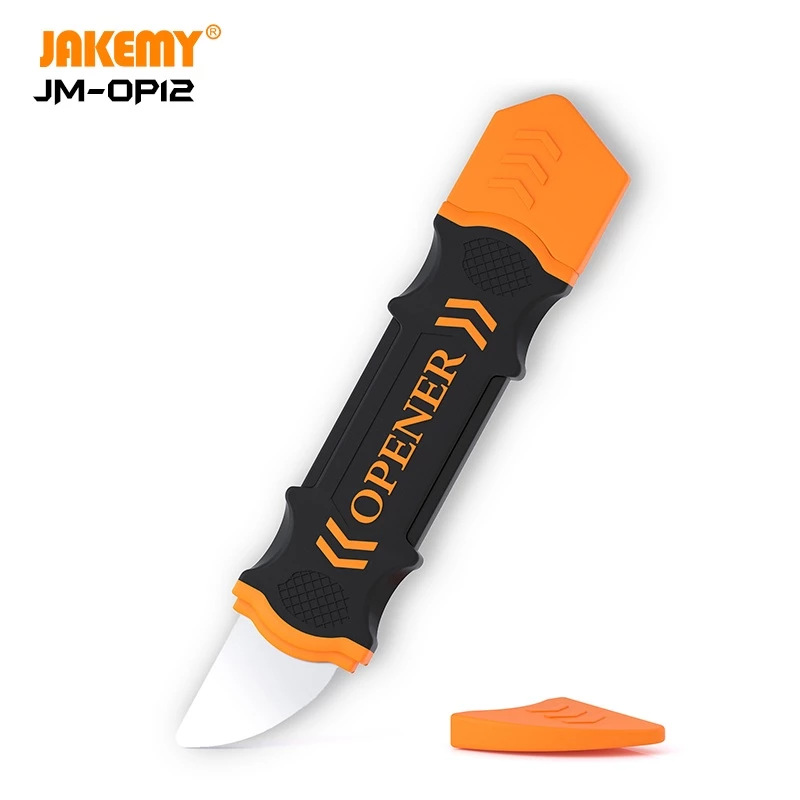 Jakemy JM-OP12 เครื่องมืองัดแงะเปิดหน้าจอโทรศัพท์มือถือ แบบโลหะ ยืดหยุ่น สองด้าน