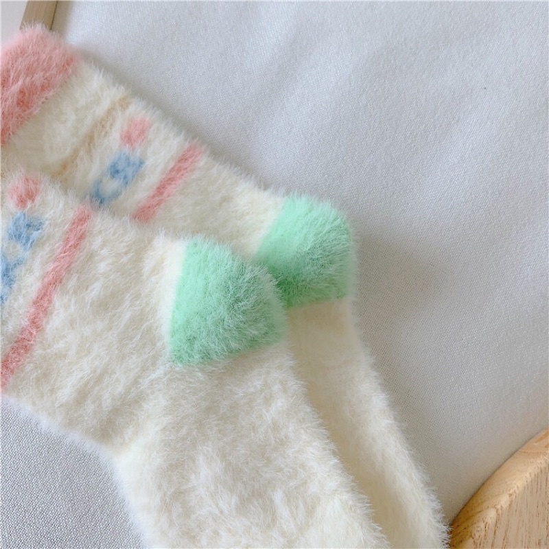 (พร้อมส่ง🛻)ถุงเท้า 𝑨𝒏𝒈𝒆𝒍 𝒔𝒐𝒄𝒌𝒔 ⋆⁺🛼𓍯🩰 ถุงเท้าขนมิ้งค์ นุ่มมากๆ น่ารักมาก(ก.ล้านตัว)หวานและสดใสมากๆสีพาสเทล ถุงเท้ายาว❄️ - รูปที่ 7