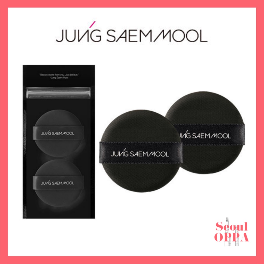 [Jung Saem Mool] 1+1 พัฟฟองน้ําคุชชั่น สําหรับแต่งหน้า 1 ชุด (2 ชิ้น) Cushion Puff 1Set Air Cushion Liquid Foundation Powder Dry&Wet Makeup Mini Small Soft Cotton Puff Face Makeup Tools