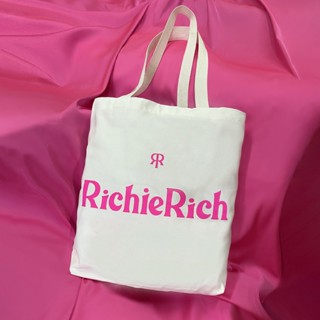 RICHIERICH By TandT - RICHIE RICH LOGO PRINTED TOTE BAG กระเป๋าผ้า พิมพ์ลายโลโก้