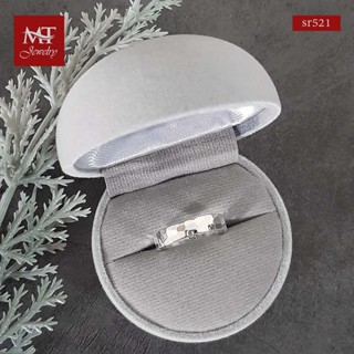 MT แหวนเงินแท้ แบบทุบลาย ค้อนทุบ ไซส์: 54, 67 Solid 925 Sterling Silver Ring (sr521) MT Jewelry มณีธารา