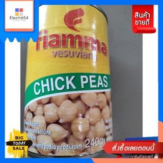 Fiamma Vesuviana Chickpeas ถั่วหัวช้าง ในน้ำเกลือ 240g UOU ImportFiamma Vesuviana Chickpeas Peanuts in Brine 240g UOU Im