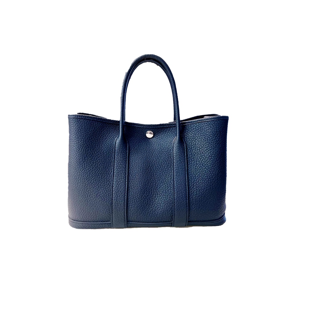 ✑Hermes Hermes Garden Bag สุภาพสตรี สีดำ กระเป๋าถือ Authentic
