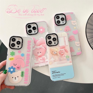 Case.tify doll rabbit Cute phone case for iphone 14 14plus 14pro 14promax 13 13pro 13promax Cartoon cute animal graffiti design model 12 12pro 12promax 11 11promax Pink Shock-proof soft shell x xr xsmax 7plus High quality 2022 official new design