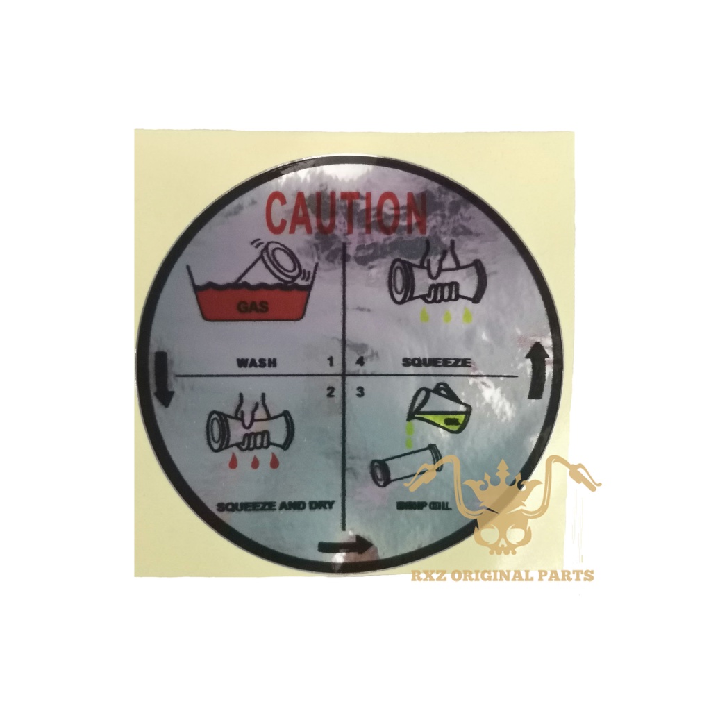 สติ๊กเกอร์ Caution Rxz สติ๊กเกอร์ระวัง