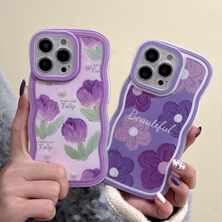 เคสโทรศัพท์มือถือ กันตก ลายดอกไม้ สีม่วง สําหรับ VIVO Y11 Y12 Y15 Y17 Y16 Y21 Y22