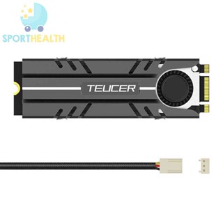 TEUCER 3 Pin M.2 Solid State Hard Disk Fan Heatsink for NVMe NGFF 2280 SSD