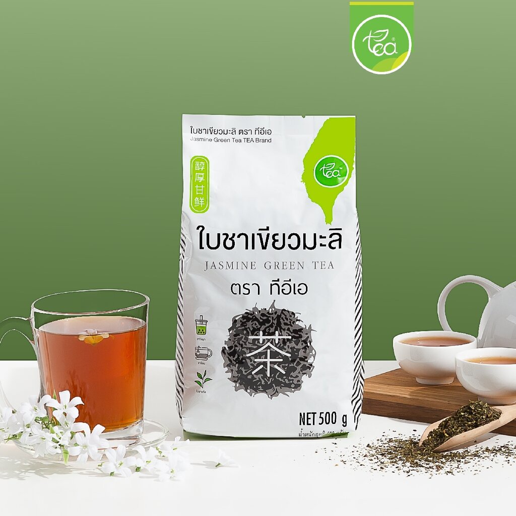 ใบชา (ZEN) ใบชาเขียวมะลิ เกรดพรีเมียม ชามะลิ ชาเขียวมะลิ ใบชา ชา Jasmine Green Tea บรรจุ (500กรัม/ถุง) ตรา ทีอีเอ