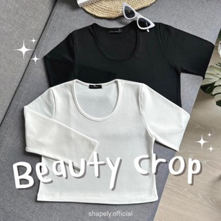 Beauty Crop เสื้อครอปคอยู แขน4ส่วน